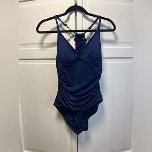 Firpearl Tummy Control Runched Swimsuit With Braid Macrame’ Size Women’s 8